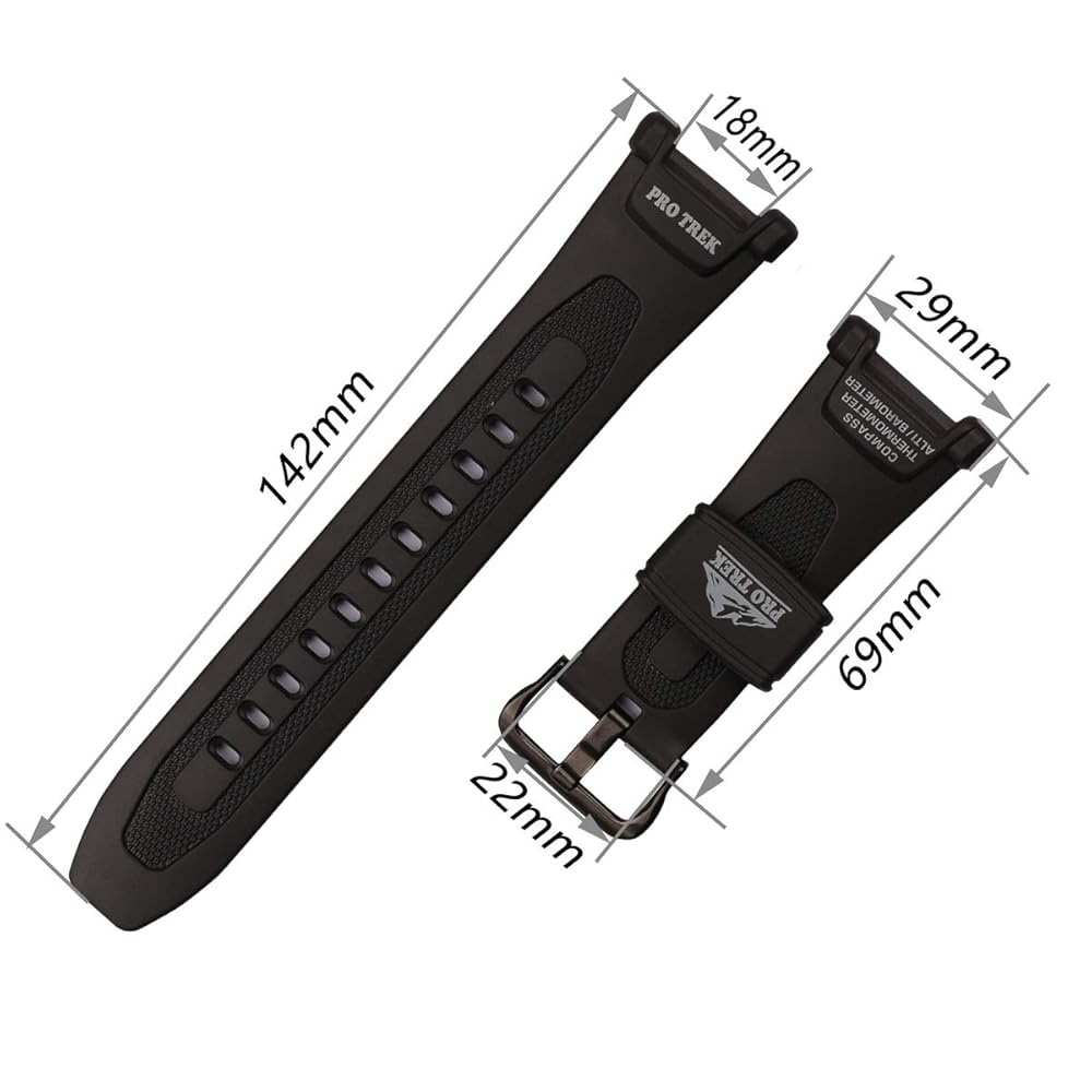 Amazon.co.jp: KHZBS メンズ樹脂腕時計バンド 交換用 casio